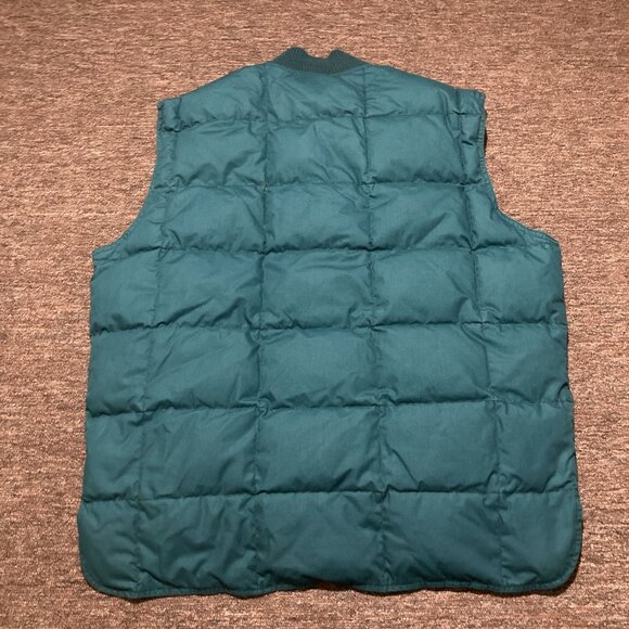 Vintage Eddie Bauer Downlight Men’s Medium Vest Puffer Quilted Outdoors Teal - Picture 2 of 9